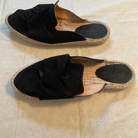 Saks Fith Avenue black suede mule shoes with leather interior 7.5 - Picture 5 of 8
